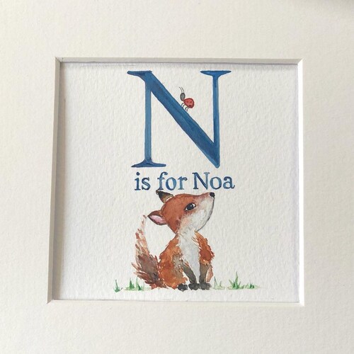 Baby Name Watercolour Painting Name Art Name Painting Etsy