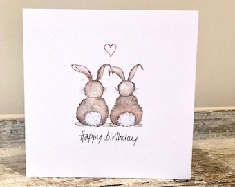 Birthday Bunnies, Happy Birthday card