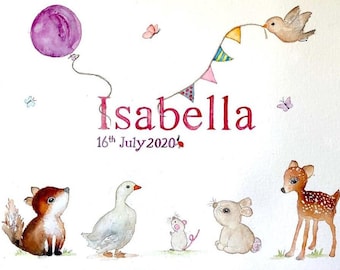 Handpainted nursery name art
