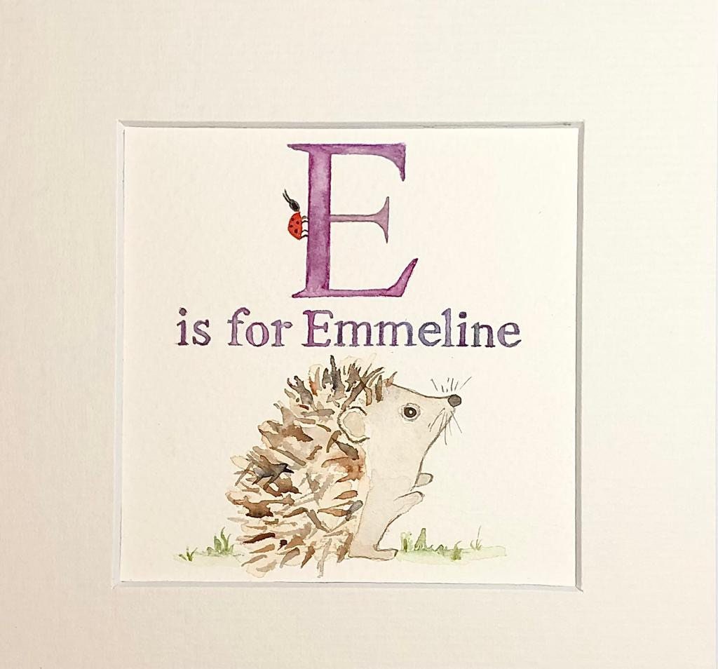 Baby Name Watercolour Painting Name Art Name Painting Etsy