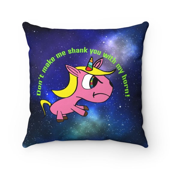 Funny unicorn Pillow galaxy throw Funny unicorn Pillow galaxy throw