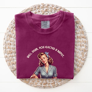 Anti Trump Comfort Colors Shirt, Criminal Trump, Anti Republican, Human Rights Shirt, Retro Politics, Feminist Gift For Feminist Tee