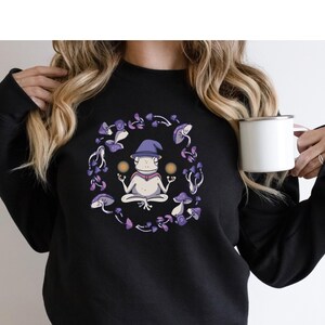 Wizard Frog Sweatshirt, Witch Witchy Spells, Funny Frog Gifts Shirt, Fantasy Wizard Magic, Cute Frog Shirt, Frog Fantasy Gift, Frog Gift