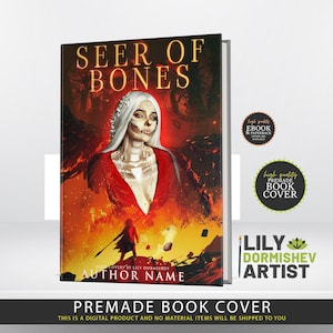 Red Angel Fantasy Premade Book Cover – Ebook & Paperback Design | Kindle KDP | Digital Product for Authors