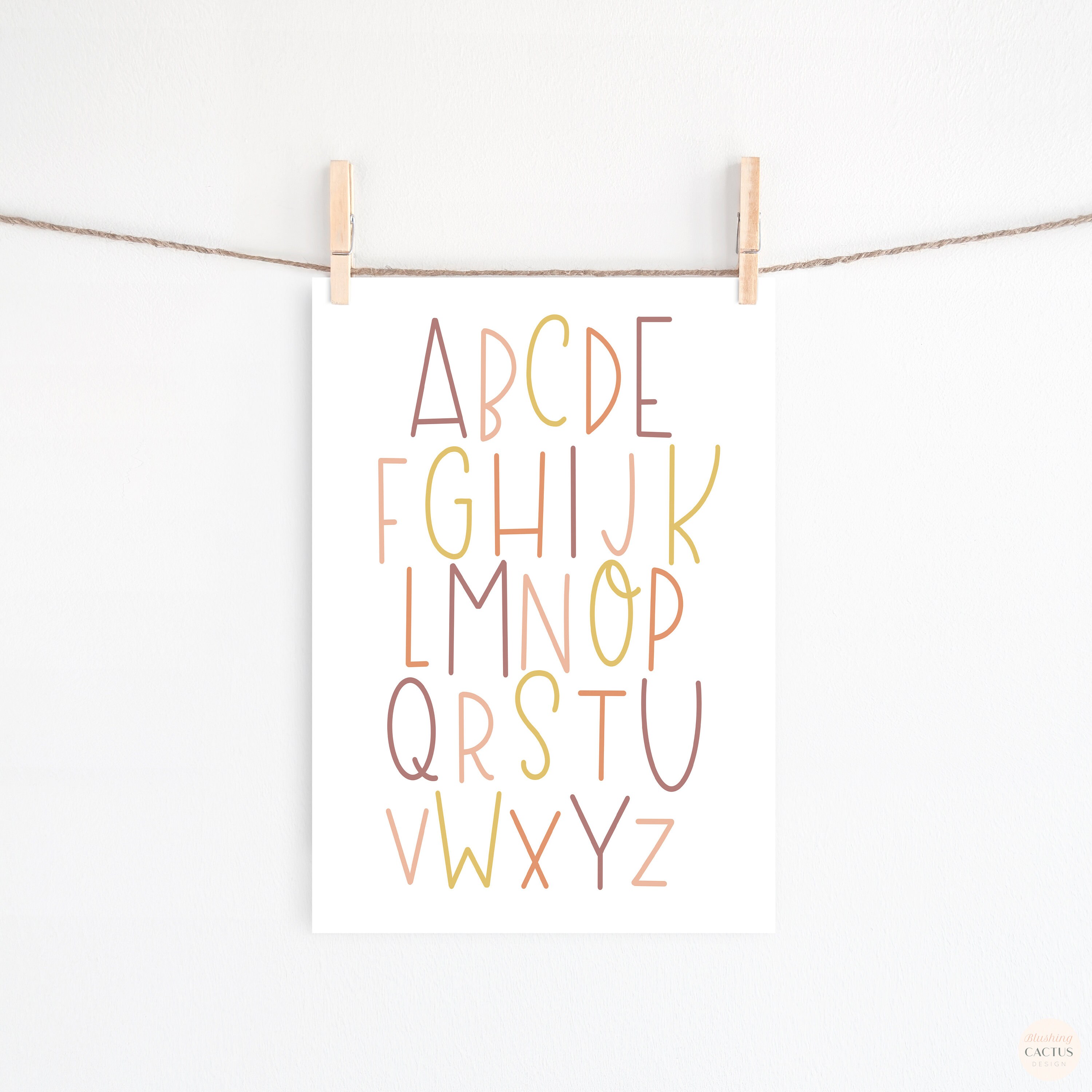 rainbow abc printable alphabet printable educational etsy