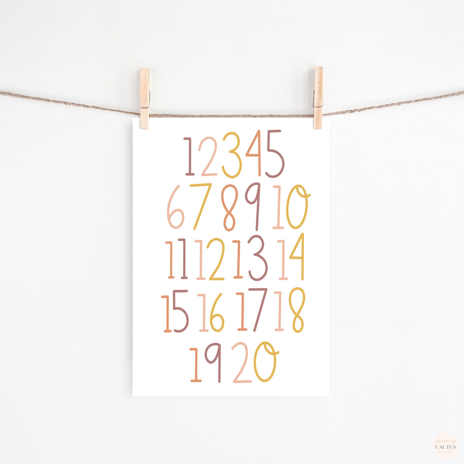 rainbow printable rainbow numbers educational printable etsy