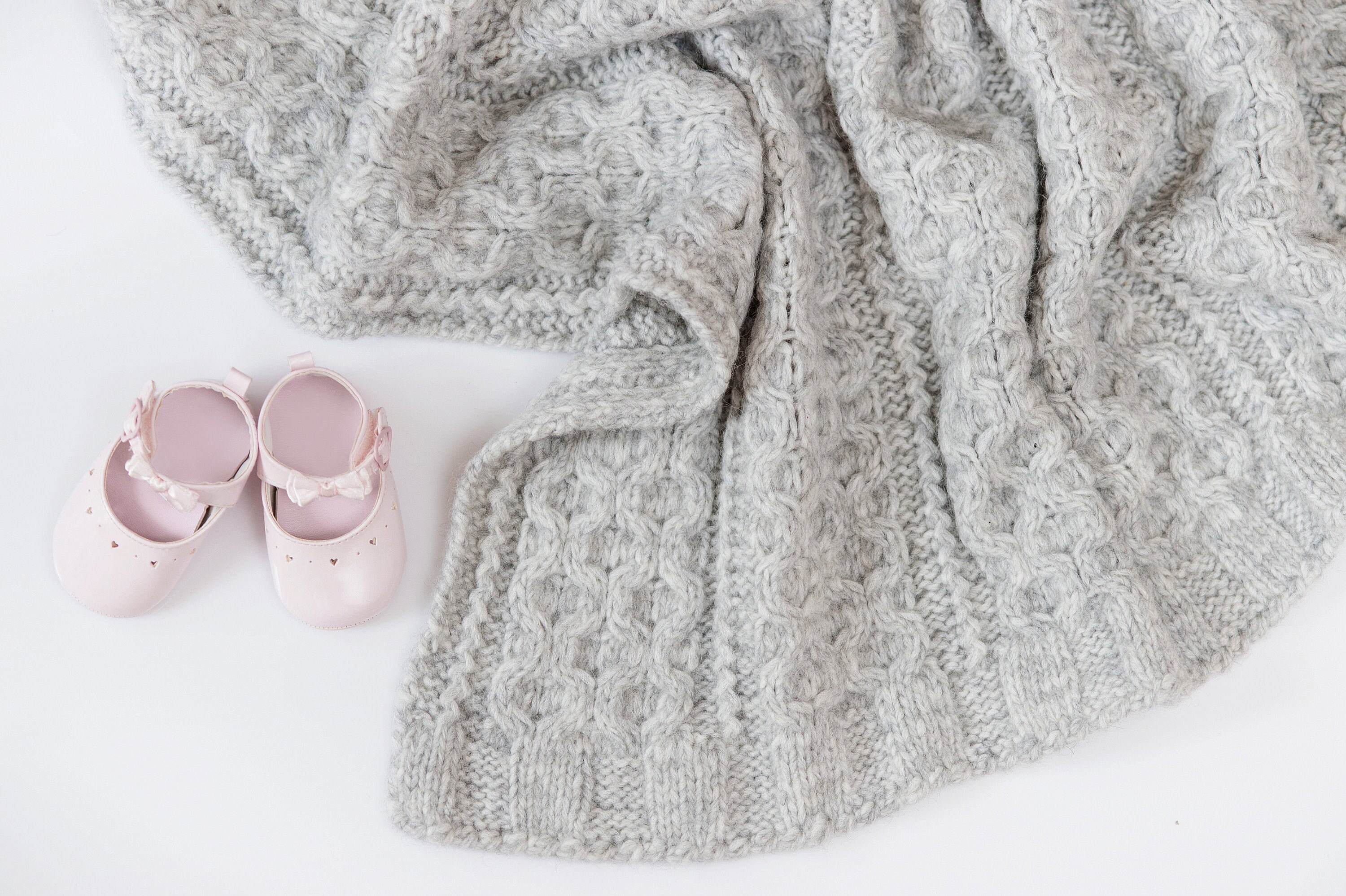 Baby hand knitted alpaca blanket Baby wool blanket Natural Etsy