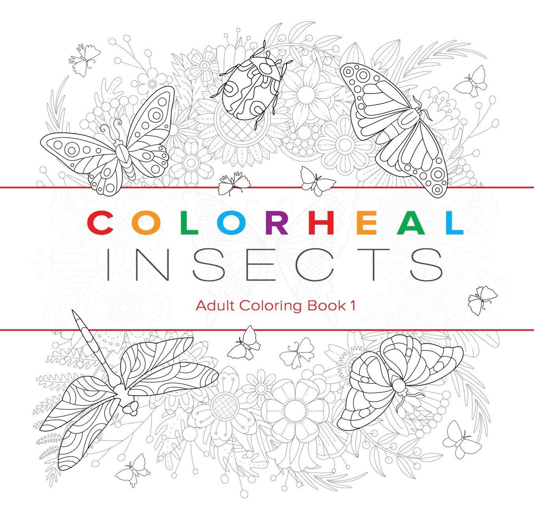 INSECTS Coloring Book - Etsy