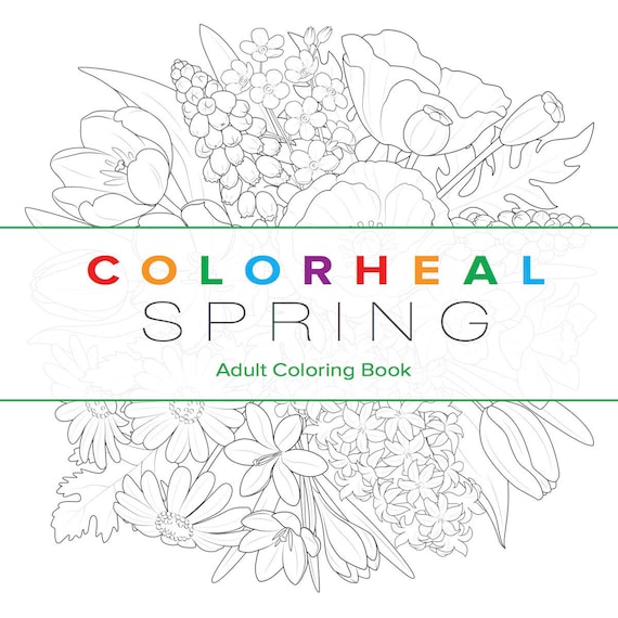 SPRING Coloring Book Etsy SPRING Coloring Book Etsy