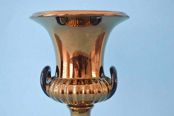 Vintage Beswick Pottery Copper Bronze Metallic Lustre Urn Vase Etsy