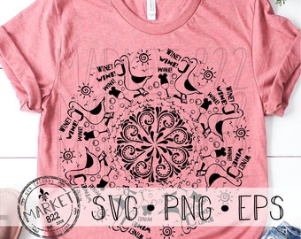 Download Mandala Wine Svg Etsy