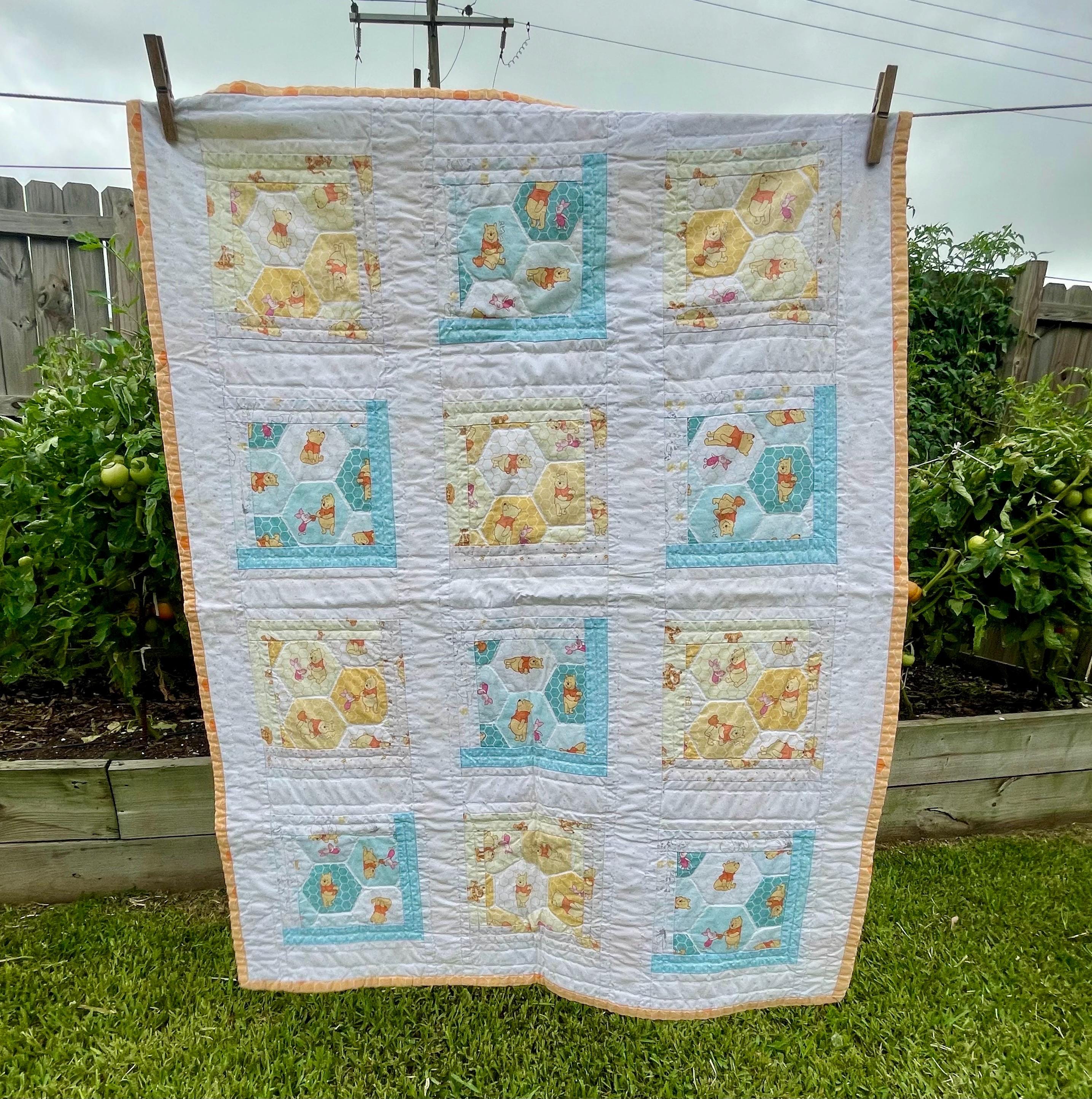 BABY QUILT, Pre-loved Handmade and Hand Quilted Baby Quilt, 41 x 31