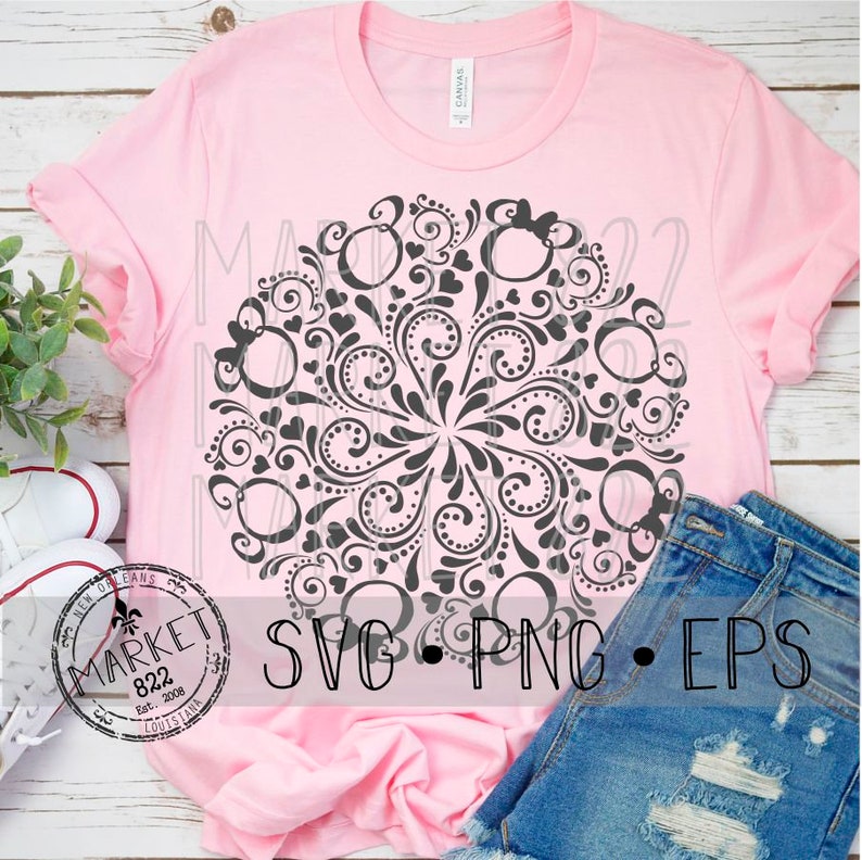 Download Mickey and Minnie Mandala Cut Files Print File SVG PNG | Etsy