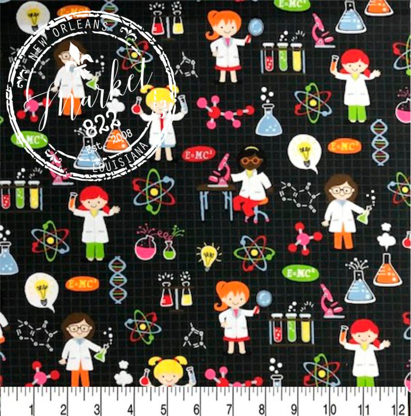 Science Fabric Scientist Fabric School Fabric Fabric by the Etsy