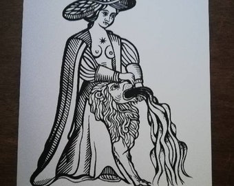 Release your ancestral ties. Tarot of Marseille, screen printing.