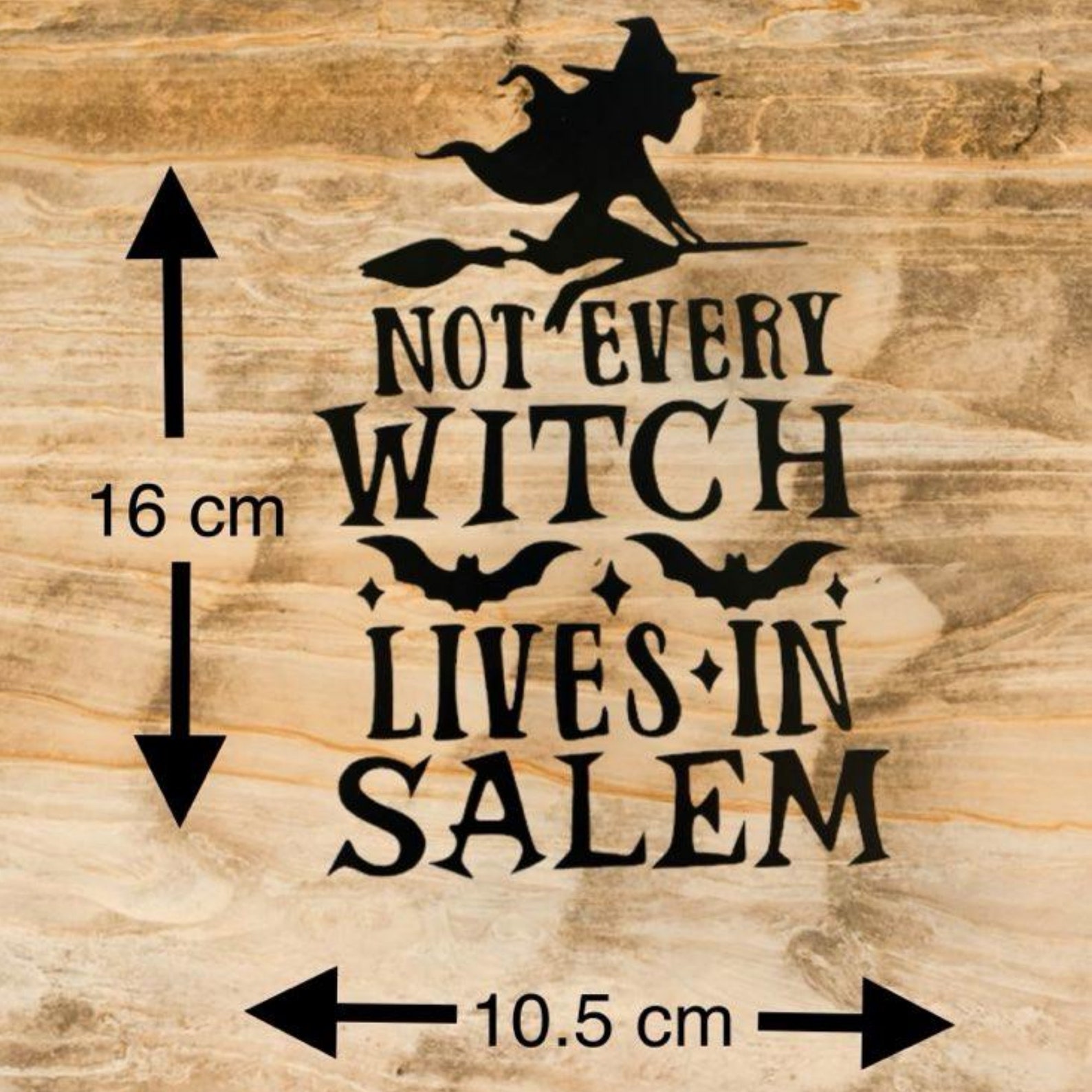 Witch Car Decal Sticker Bats Broomstick Pagan Occult Etsy Norway