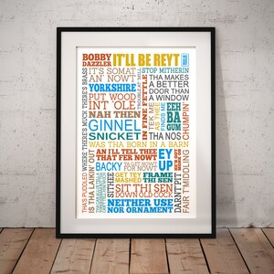 Yorkshire Print Funny Quotes and Sayings Poster | Yorkshire Gifts Wall Art | Funny Yorkshire Quotes Wall Art Prints.