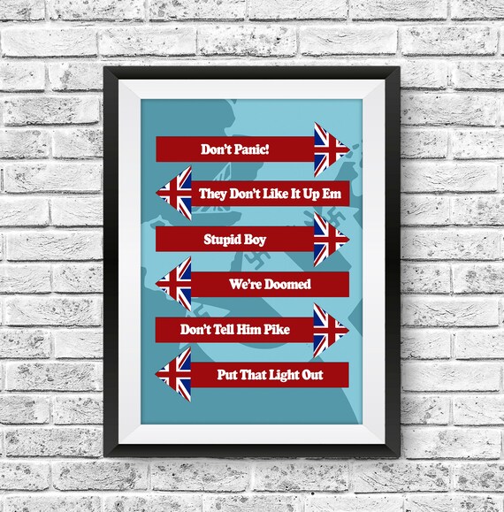 Dad's Army Print Dad's Army Poster Funny Quotes Etsy