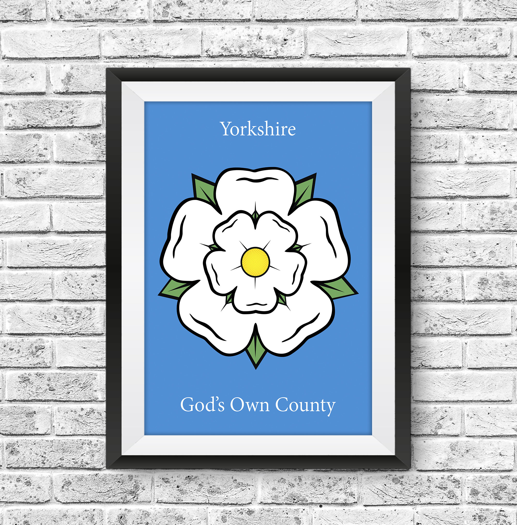 Yorkshire Print of the Yorkshire Rose Wall Art Prints. Etsy