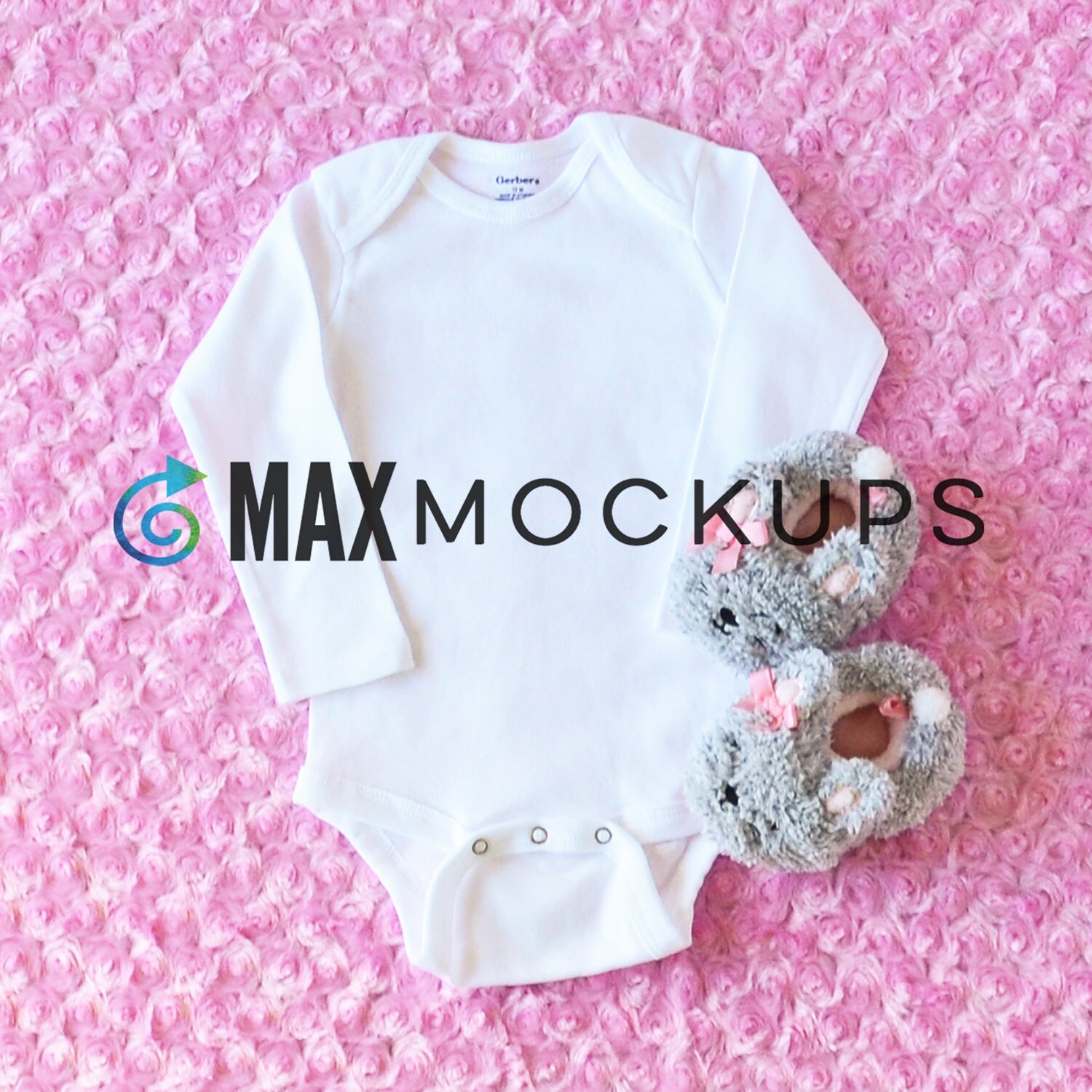 Download White baby bodysuit mockup long sleeve flatlay bathtime | Etsy