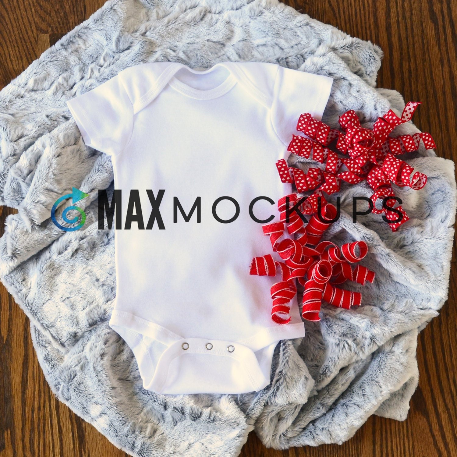 Baby Bodysuit Mockup White Short Sleeve Flatlay Infant Etsy