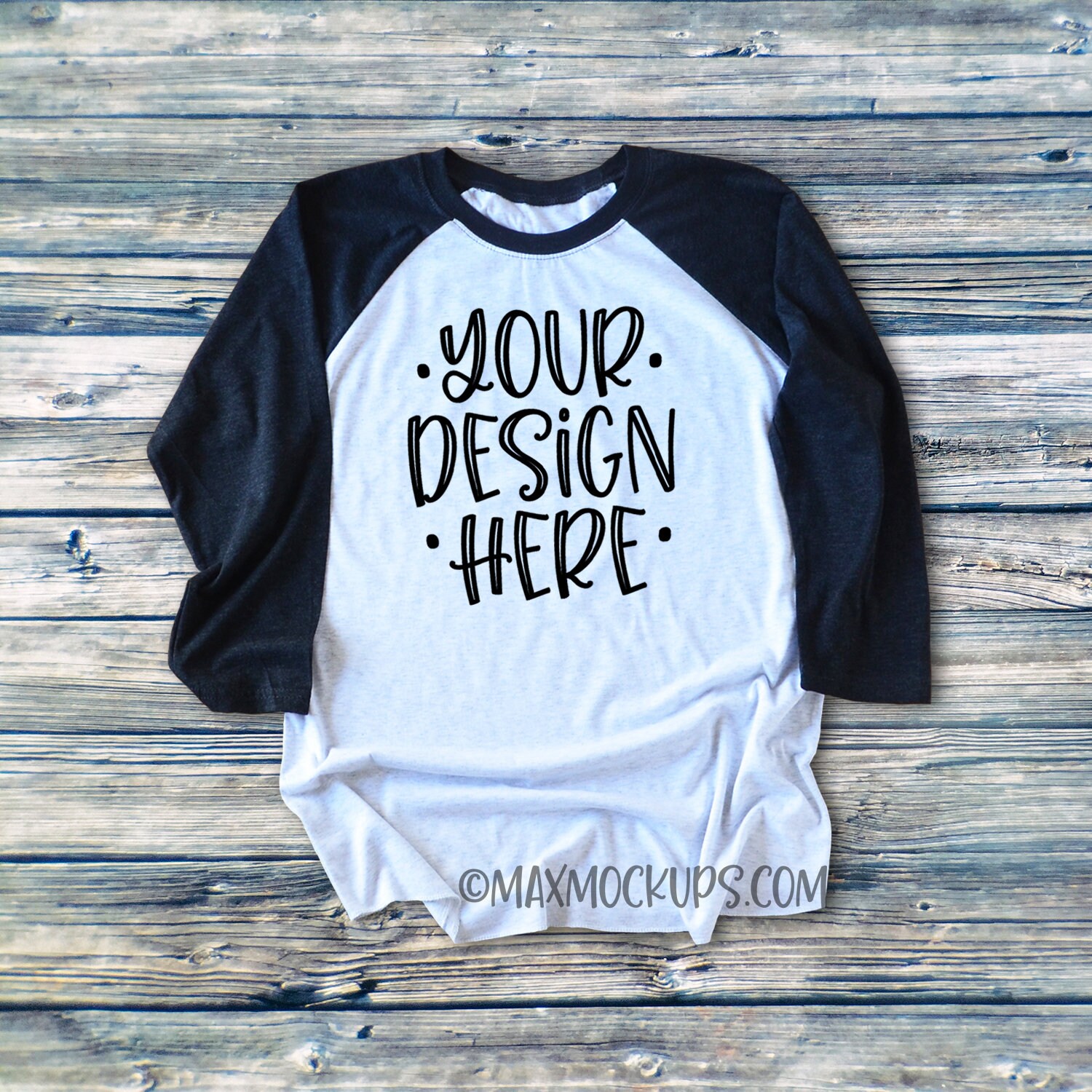 Download Raglan T Shirt Mockup Black Grey Blank Shirt Flatlay Next Etsy