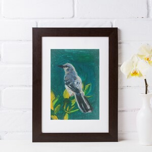 Bird Oil Pastel, Original Artwork Giclee Print, Archival Paper, Bird Painting, Bird Drawing, Wall Decor