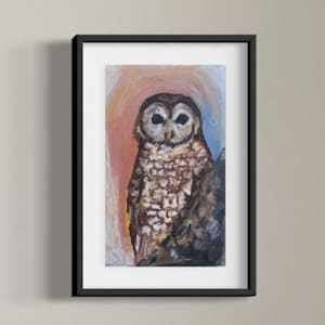 Bird Oil Pastel, Original Artwork Giclee Print, Archival Paper, Bird Painting, Bird Drawing, Wall Decor