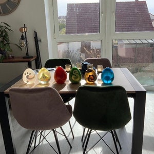 1:1 scale - Handmade set of 6 Dofus eggs, wakfu, dragon eggs