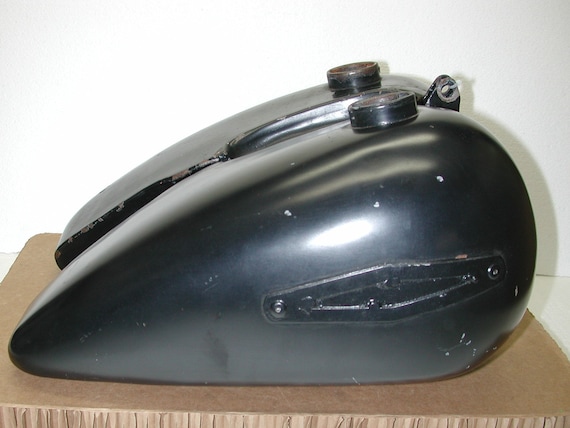 HARLEY DAVIDSON Shovelhead Black Custom Chrome Motorcycle Fuel Gas