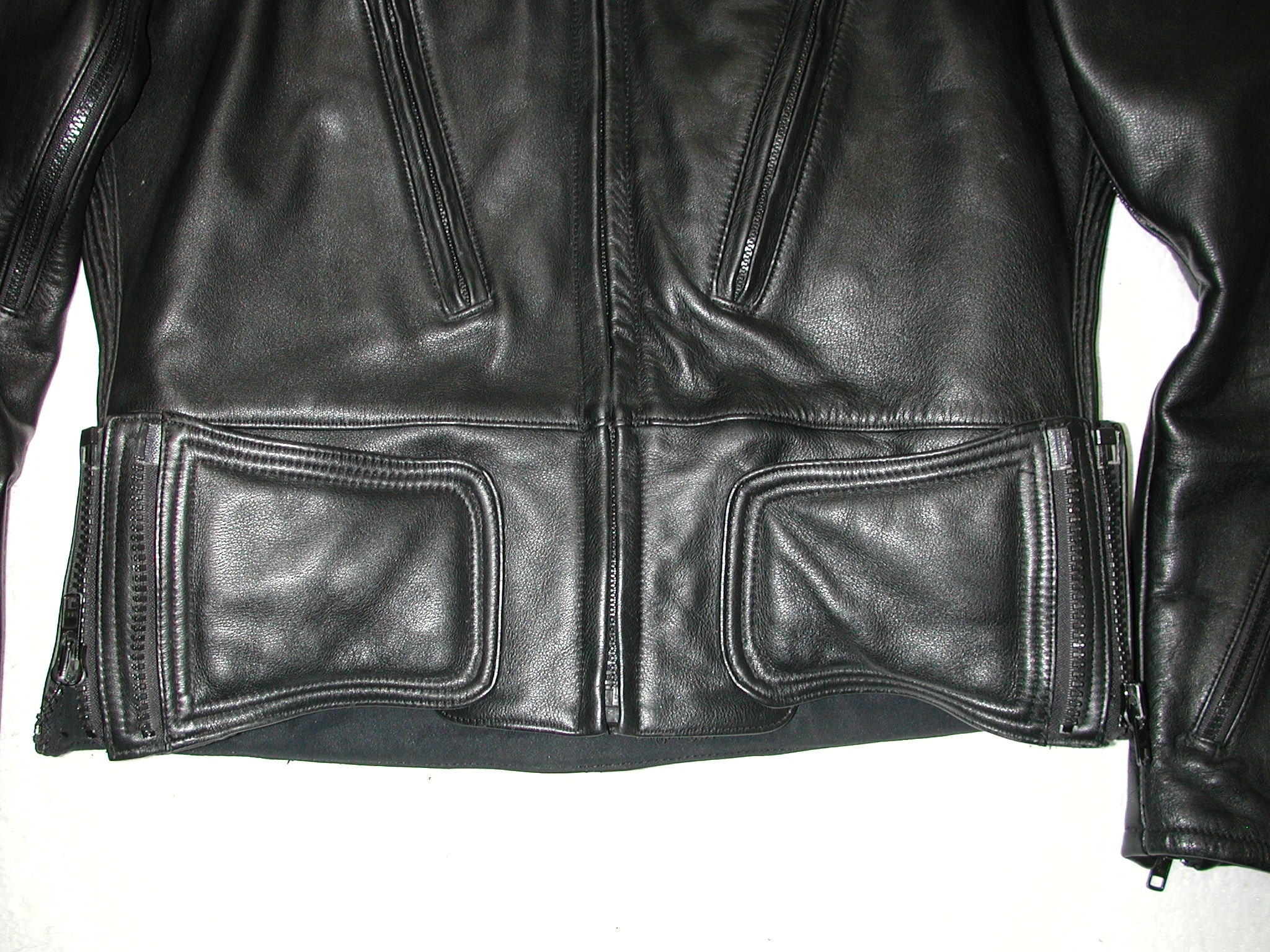 Vintage FIRSTGEAR Men's Black Motorcycle Leather Jacket Sixe