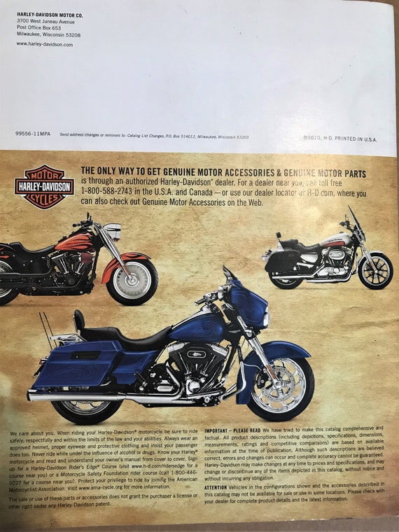 Harley-davidson 2011 Motor Part Accessories Catalog - Etsy