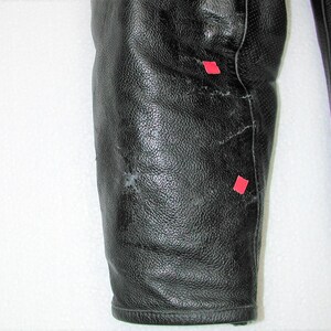 Vintage DAINESE Men's Black leather Armor Motorcycle cafe Racer biker Jacket Size:42US image 6