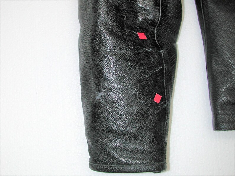 Vintage DAINESE Men's Black leather Armor Motorcycle cafe Racer biker Jacket Size:42US image 6