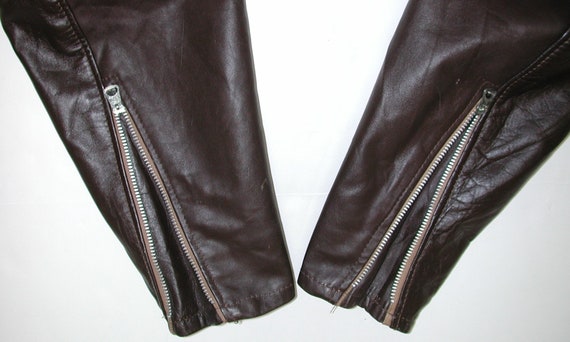 Vintage Men's Cafe Racer Brown Leather Motorcycle… - image 5