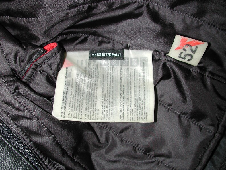 Vintage DAINESE Men's Black leather Armor Motorcycle cafe Racer biker Jacket Size:42US image 9