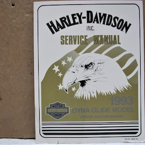Harley Davidson 1993 DYNA GLIDE Model OEM Official Factory Manual P/N 99481-93
