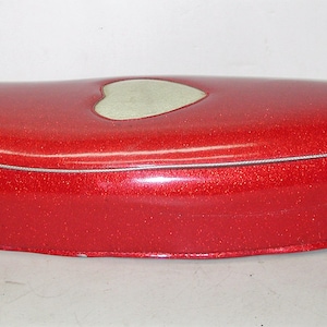 Vintage Vespa Custom Valentine&#39;s Day Red Heart Motorcycle/Scooter Dual Seat