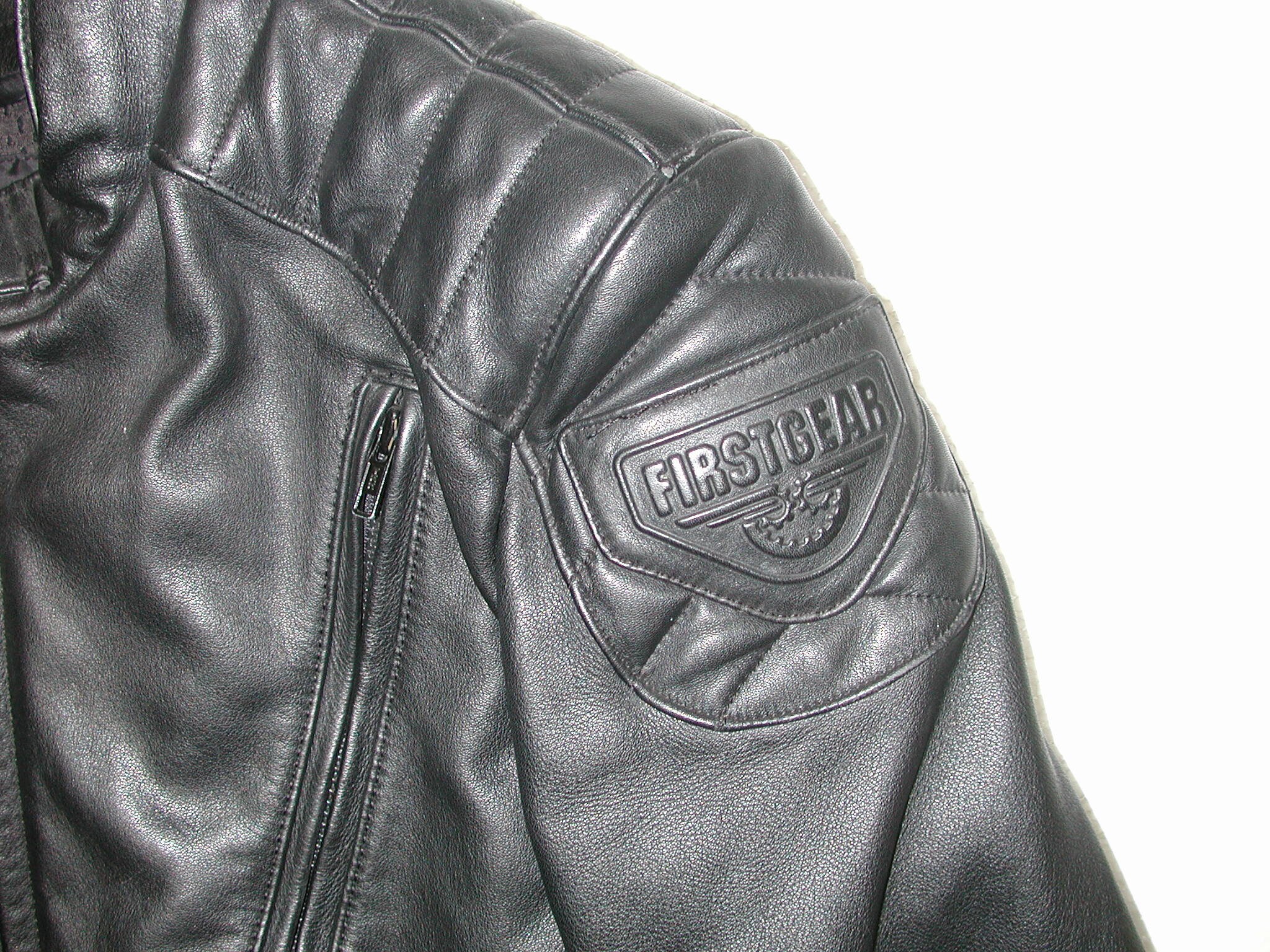Vintage FIRSTGEAR Men's Black Motorcycle Leather Jacket Sixe Vintage FIRSTGEAR Men's Black Motorcycle Leather Jacket Sixe
