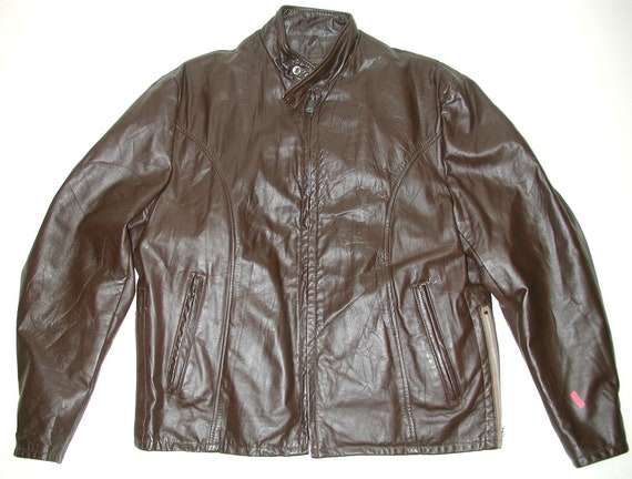 Vintage Men's Cafe Racer Brown Leather Motorcycle… - image 2