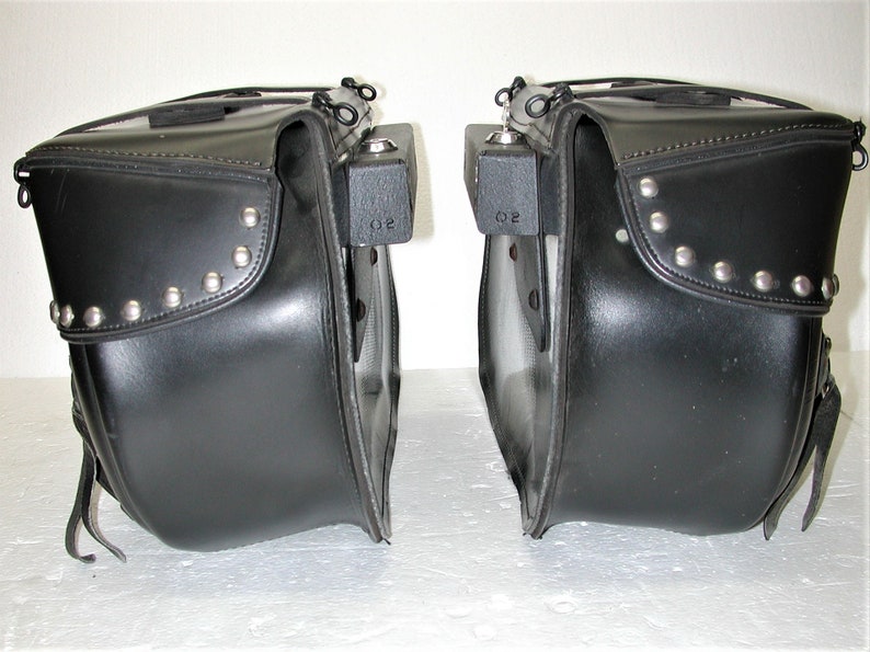 HARLEY DAVIDSON Softail Sportster DYNA Leather Quick Release Saddlebags