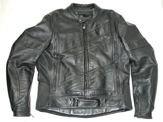 Vintage FIELDSHEER Men's Black Motorcycle Leather… - image 2