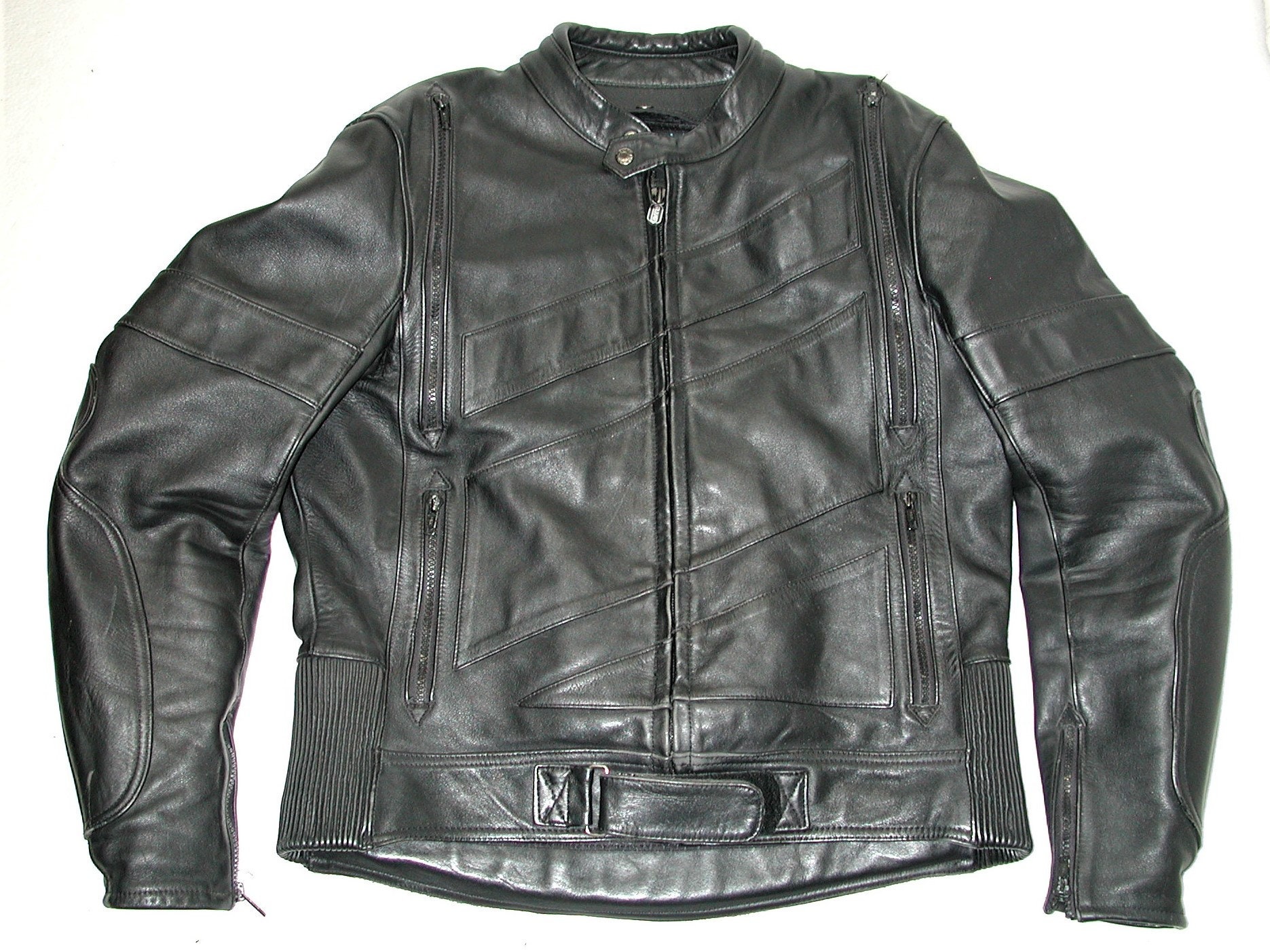 Vintage FIELDSHEER Men's Black Motorcycle Leather Jacket
