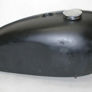 Vintage TRIUMPH Oil in the Frame Flat Black Motorcycle Fuel Gas Tank