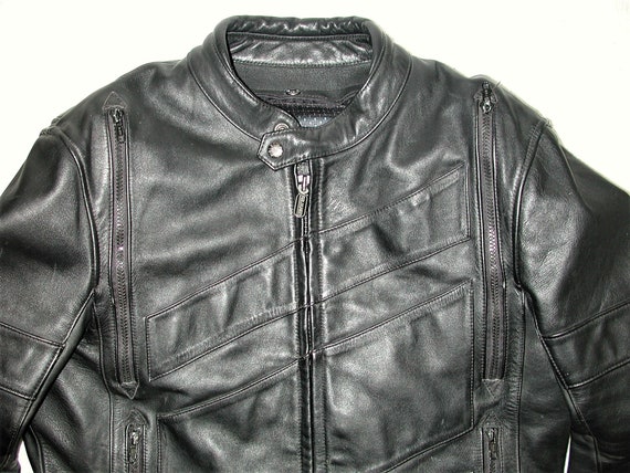 Vintage FIELDSHEER Men's Black Motorcycle Leather… - image 3