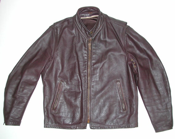 Vintage Brown Cafe Racer Men's Leather Motorcycle… - image 7