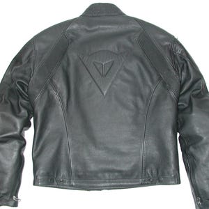 Vintage DAINESE Men's Black leather Armor Motorcycle cafe Racer biker Jacket Size:42US image 4