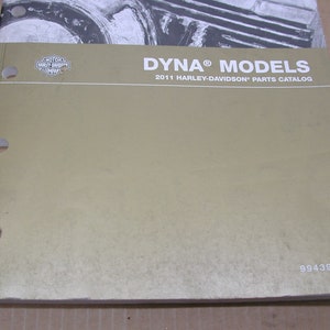 Harley Davidson DYNA 2011 Models OEM Official Factory Parts Catalog 99439-11