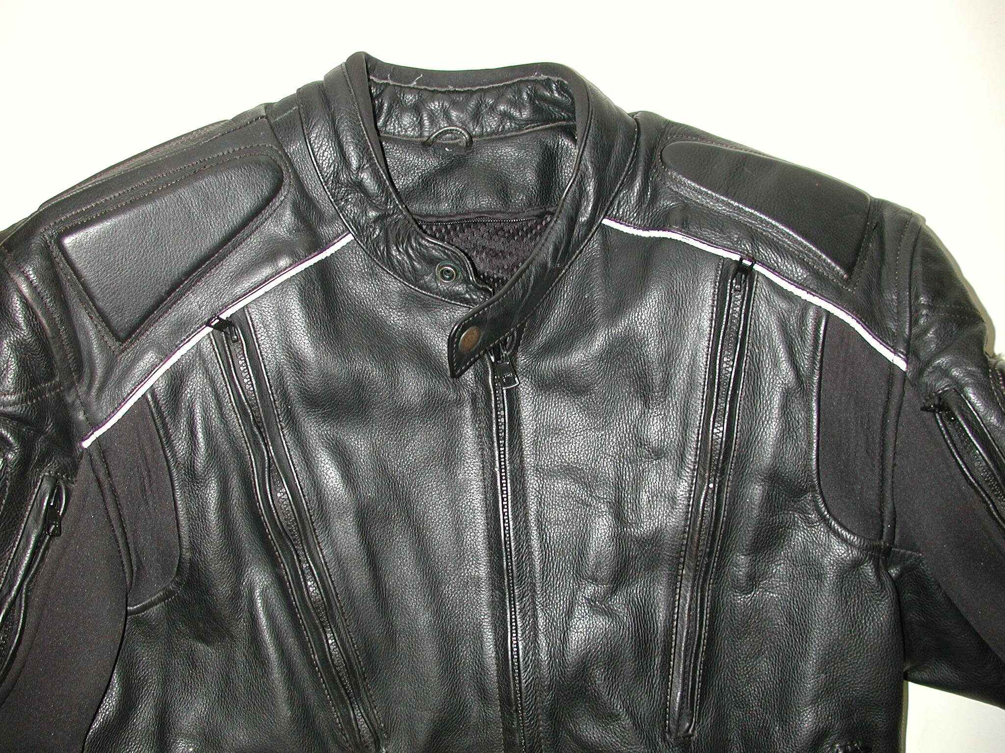 Men's Black Leather Motorcycle Biker Jacket Sizez: L - Etsy