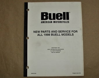 Buell Motorcycle 1998 Model OEM 99449-98Y Official parts Catalog-Service Manual